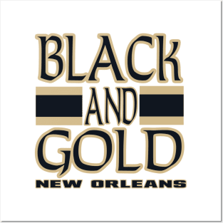 NOLA LYFE Black and Gold New Orleans Posters and Art